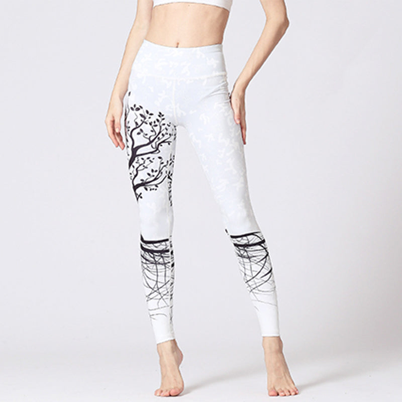 Buddha Stones Lines Weeds Sakura Flowers Black Tree Pants Sports Fitness Yoga Leggings Women's Yoga Pants - image 32