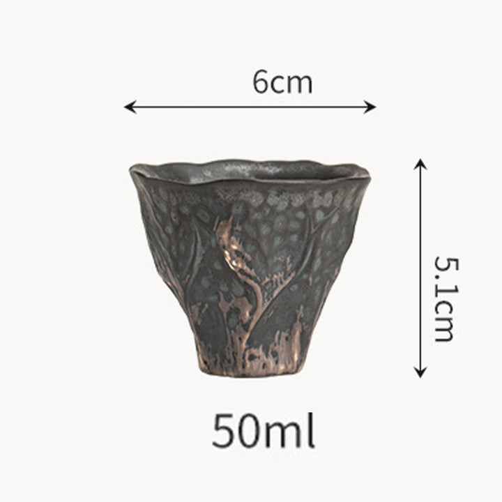 Buddha Stones Lotus Flower Shape Zen Ceramic Teacup Kung Fu Tea Cup 50ml - image 12