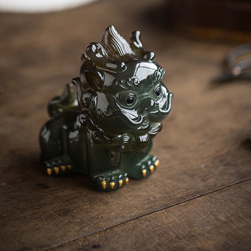 Buddha Stones Color Changing Small PiXiu Resin Tea Pet Wealth Home Figurine Decoration - image 16