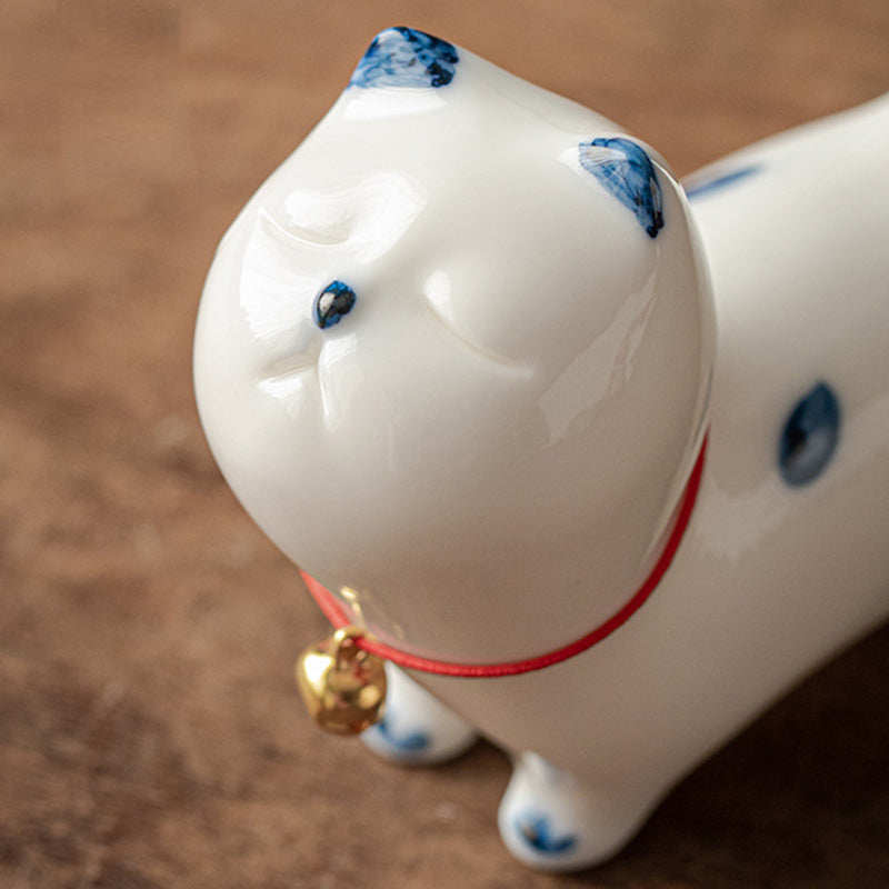 Buddha Stones Mini Lucky White Cat Kitten Tea Pet Ceramic Home Desk Figurine Decoration - image 9