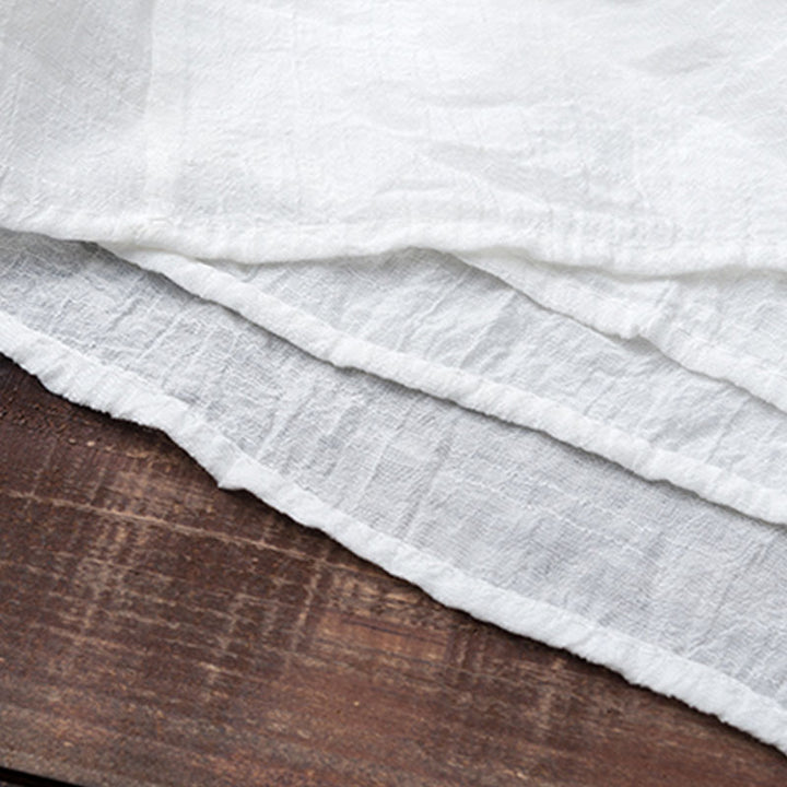 Buddha Stones 2Pcs Simple Design White Top Pants Meditation Yoga Zen Tai Chi Clothing Women's Set - image 12