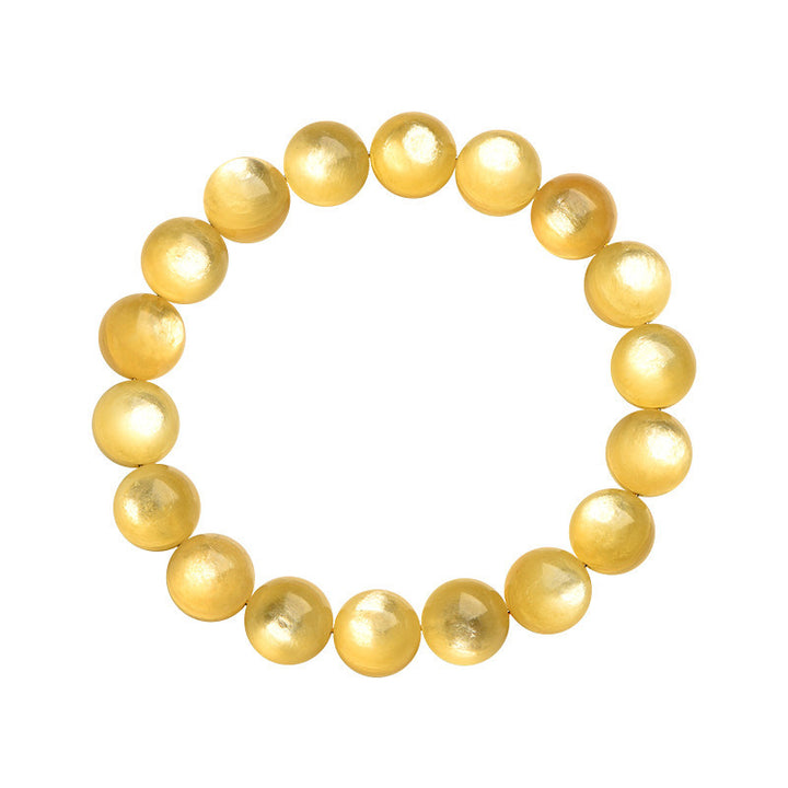 Buddha Stones Natural Golden Lepidolite Protection Prosperity Bracelet - image 7