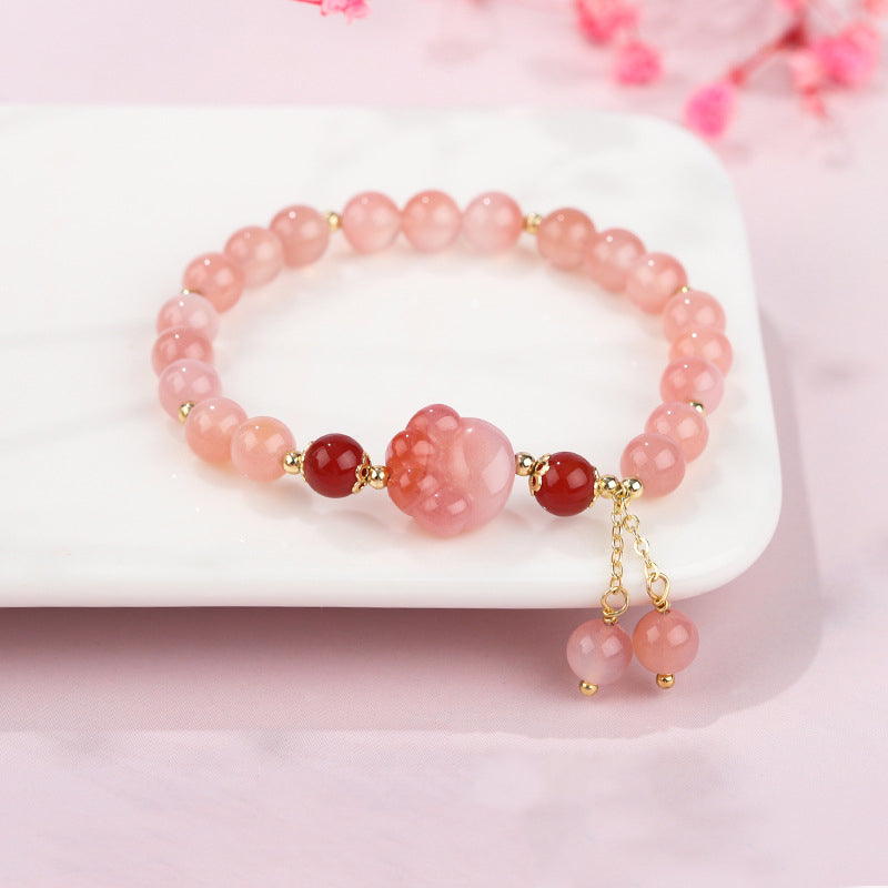 Buddha Stones Natural Yanyuan Agate Cat Claw Paw Positive Bracelet - Yanyuan Agate(Wrist Circumference 14-15cm) - image 1
