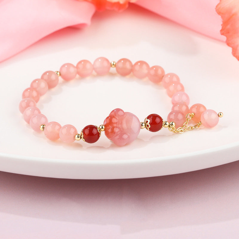 Buddha Stones Natural Yanyuan Agate Cat Claw Paw Positive Bracelet - image 2