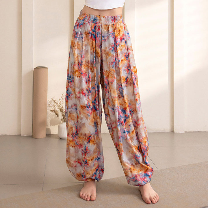 Buddha Stones Simple Design Trousers Sports Fitness Yoga Women's Yoga Pants - Orange Pants - US12，UK/AU16，EU44 (XL) - image 5