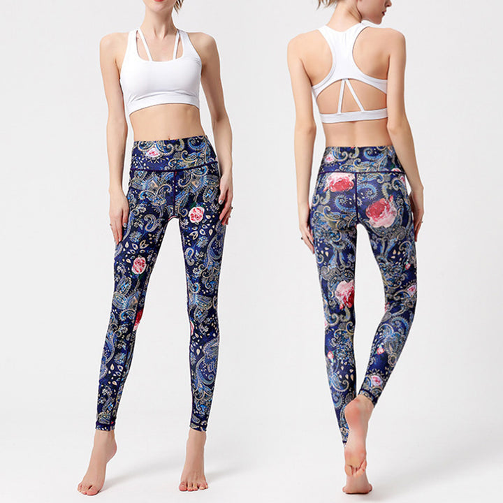 Buddha Stones Flowers Leaves Birds Print Pants Sports Fitness Yoga Dance Leggings Women's Yoga Pants - image 11