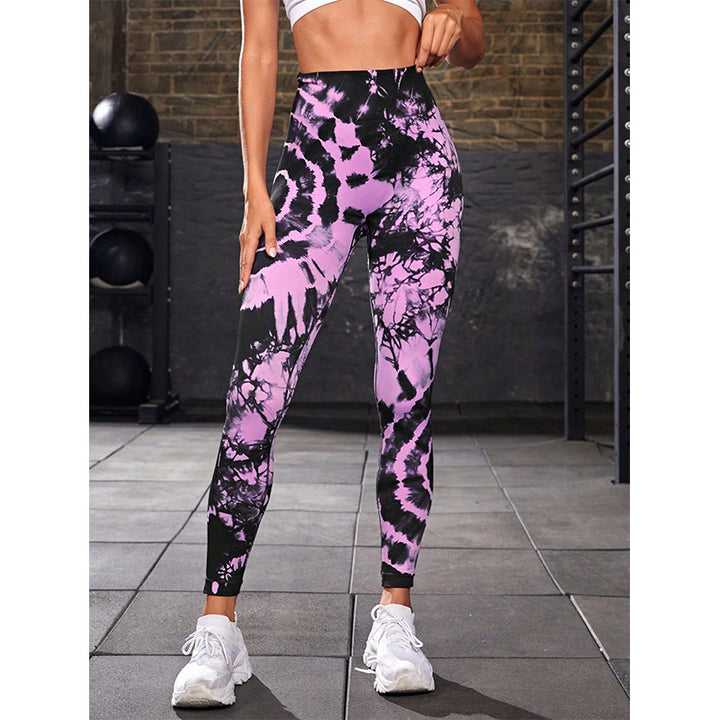Buddha Stones Tie Dye Print Pants Sports Fitness Yoga High Waist Leggings Women's Yoga Pants - image 20