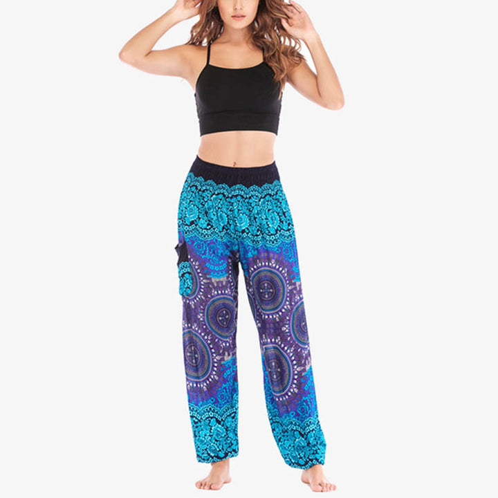 Buddha Stones Boho Loose Harem Trousers Women's Yoga Pants