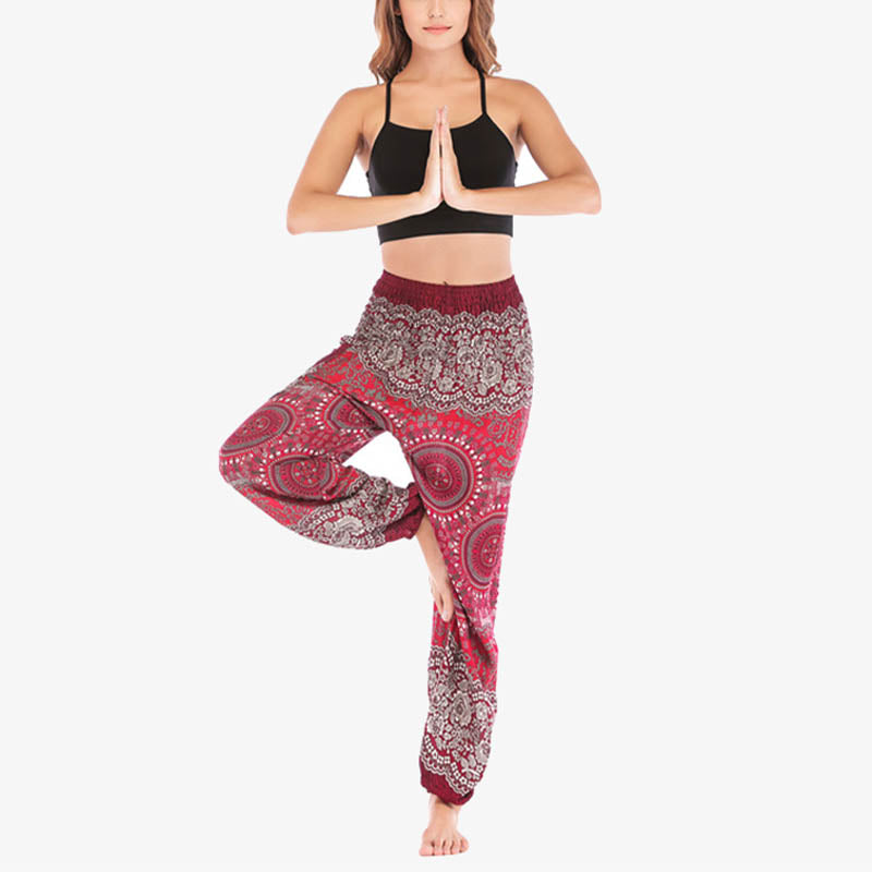 Buddha Stones Boho Loose Harem Trousers Women's Yoga Pants - image 25