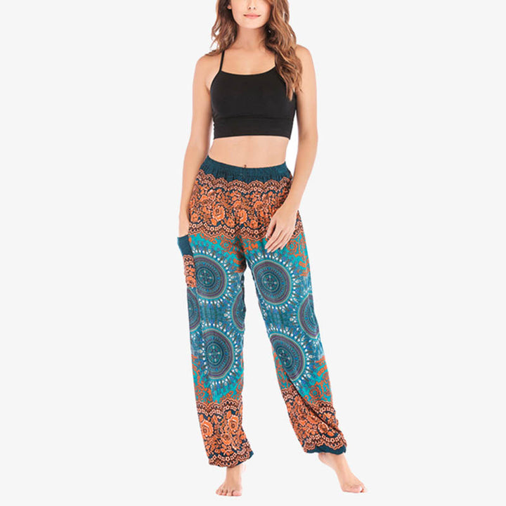 Buddha Stones Boho Loose Harem Trousers Women's Yoga Pants