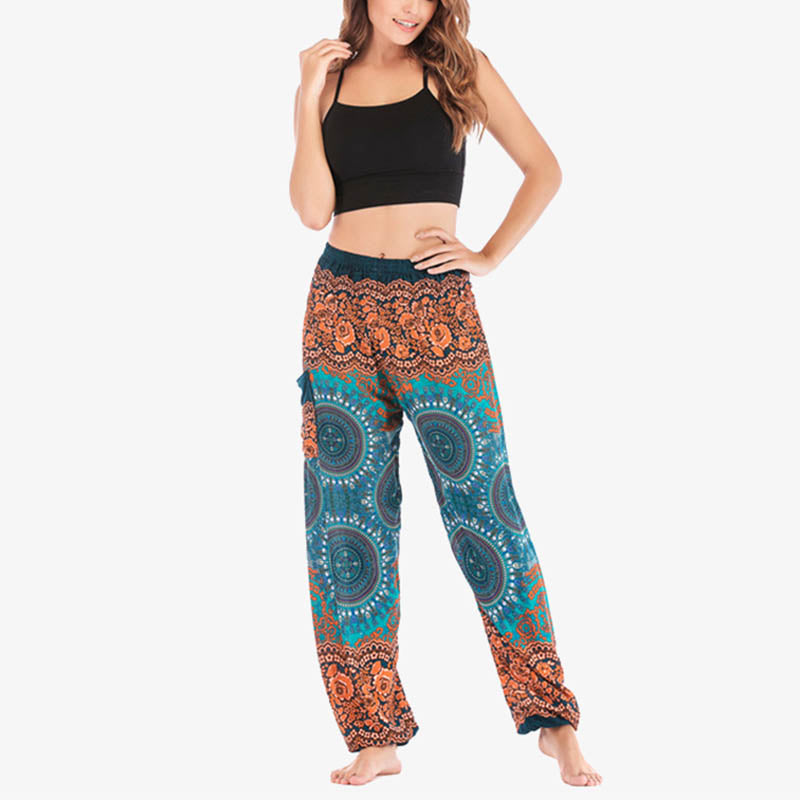 Buddha Stones Boho Loose Harem Trousers Women's Yoga Pants - image 38