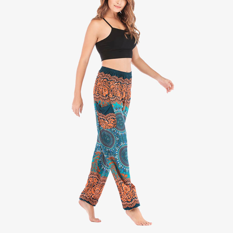 Buddha Stones Boho Loose Harem Trousers Women's Yoga Pants