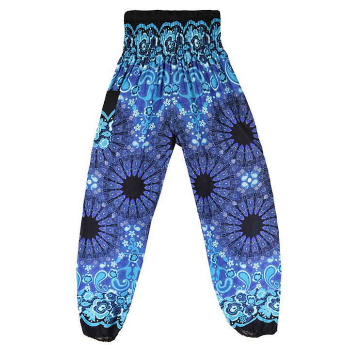 Buddha Stones Geometric Mandala Pattern Loose Harem Trousers High Waist Women's Yoga Pants - image 13