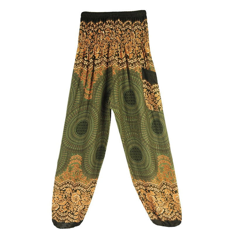 Buddha Stones Round Geometric Pattern Loose Casual Harem Trousers High Waist Women's Yoga Pants - image 43