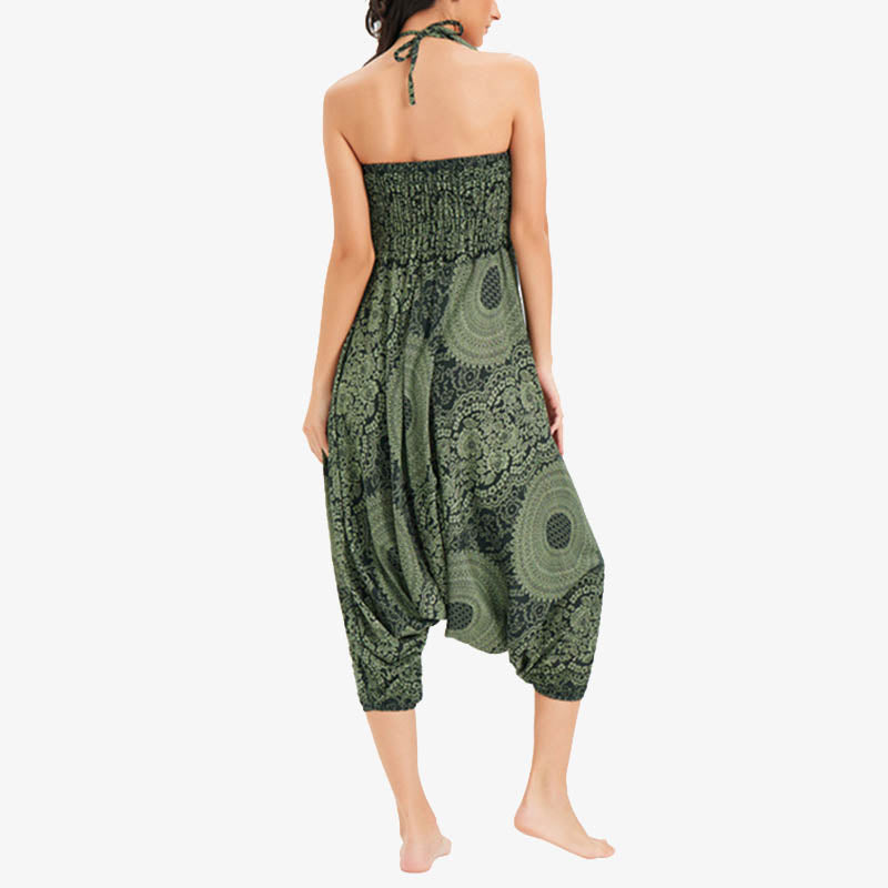 Buddha Stones Two Style Wear Round Geometric Loose Casual Harem Trousers Jumpsuit Women's Yoga Pants - image 29