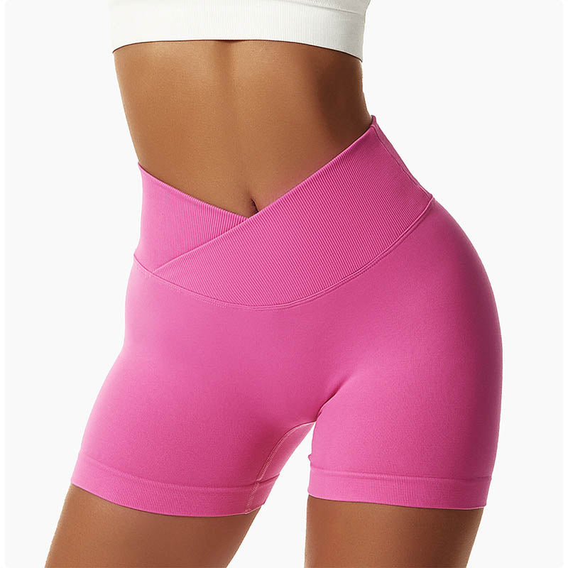 Buddha Stones Women Seamless High Elasticity Sports Fitness High Waist Yoga Workout Shorts