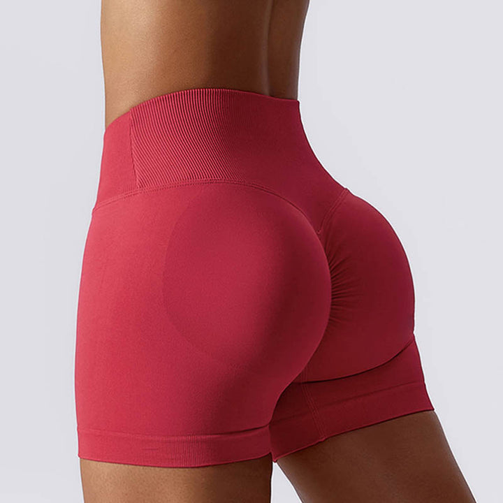 Buddha Stones Women Seamless High Elasticity Sports Fitness High Waist Yoga Workout Shorts