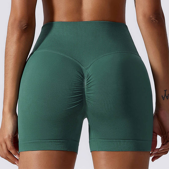 Buddha Stones Women Seamless High Elasticity Sports Fitness High Waist Yoga Workout Shorts