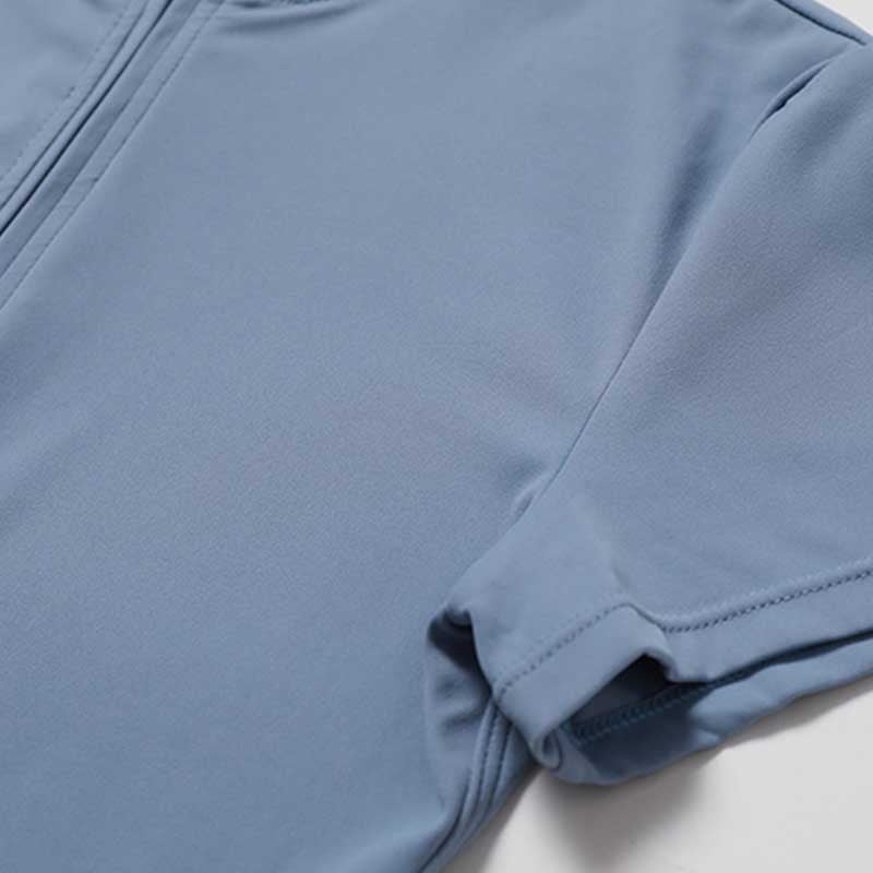 Buddha Stones High Stretch Zipper Short Sleeve Jumpsuit Sports Fitness Yoga Women Bodysuit - image 9