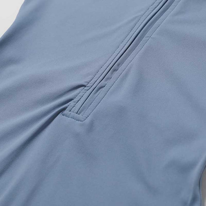 Buddha Stones High Stretch Zipper Short Sleeve Jumpsuit Sports Fitness Yoga Women Bodysuit - image 10