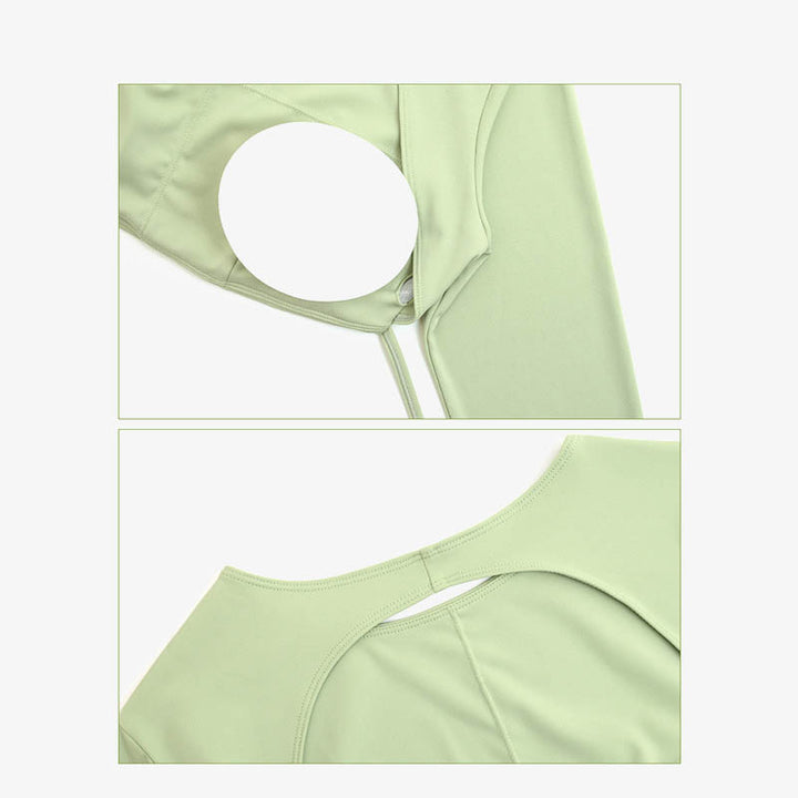 Buddha Stones Long Sleeve Backless Strap Top Bra Flare Pants Fitness Yoga Outfit - image 16