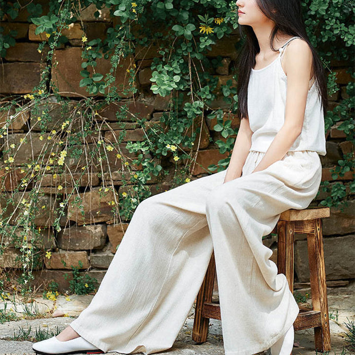 Buddha Stones Plain Wide Leg Pants Dance Women's Yoga Pants With Pockets - image 7