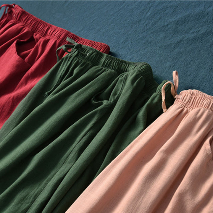 Buddha Stones Plain Wide Leg Pants Dance Women's Yoga Pants With Pockets - image 70