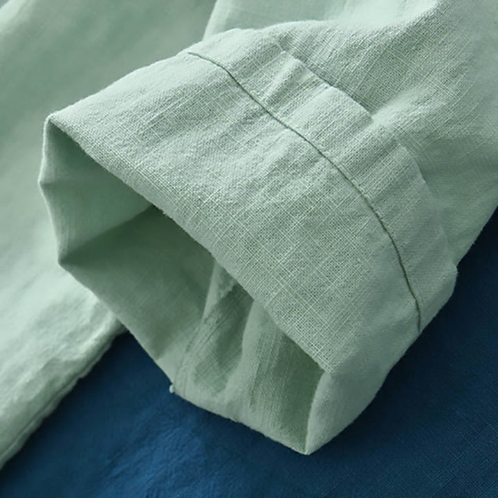 Buddha Stones Ramie Linen Loose Blouse Women Long Sleeve Shirt Chinese Hanfu Top - image 8