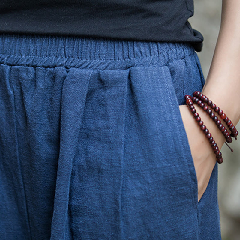 Buddha Stones Retro Wide Leg Pants Casual Women's Yoga Pants With Pockets - image 4