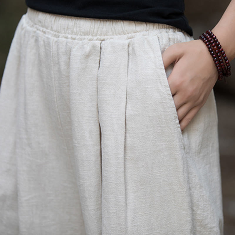 Buddha Stones Retro Wide Leg Pants Casual Women's Yoga Pants With Pockets - image 13