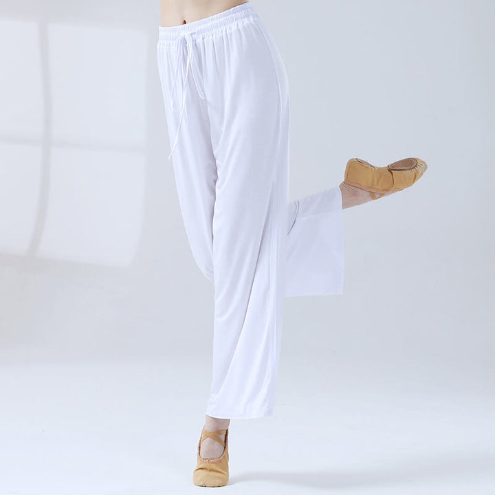 Buddha Stones Loose Modal Drawstring Wide Leg Pants For Yoga Dance