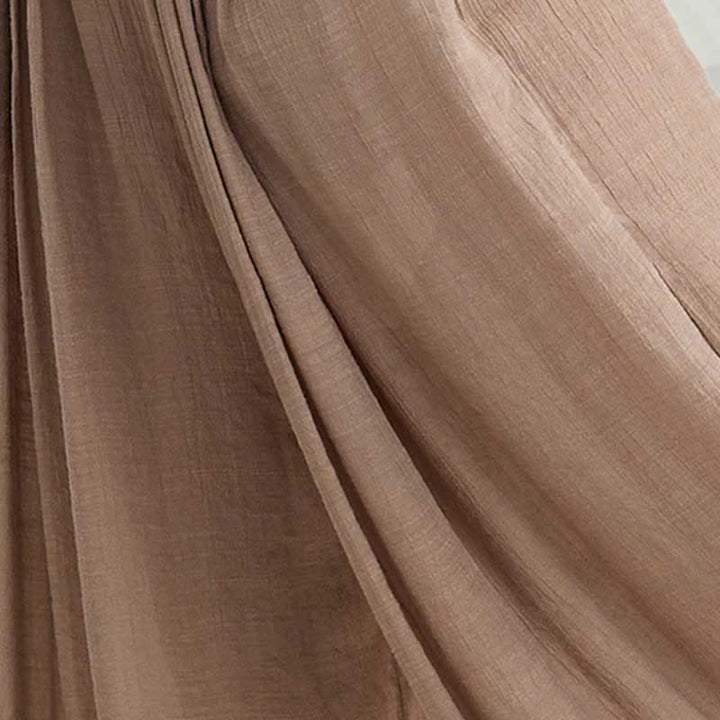 Buddha Stones Solid Color Loose Cotton Linen Wide Leg Pants For Yoga Classical Dance - image 12