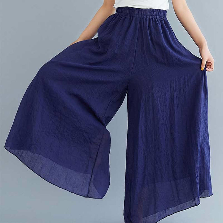 Buddha Stones Women Casual Loose Cotton Linen Wide Leg Pants For Yoga Dance - image 42