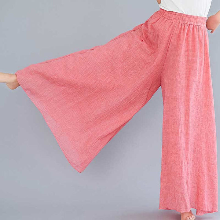 Buddha Stones Women Casual Loose Cotton Linen Wide Leg Pants For Yoga Dance - image 19