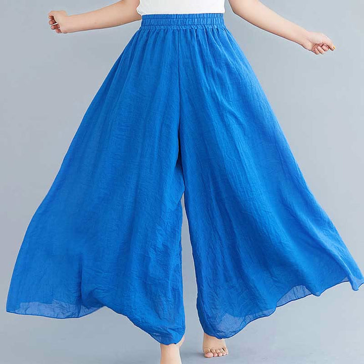 Buddha Stones Women Casual Loose Cotton Linen Wide Leg Pants For Yoga Dance - image 39