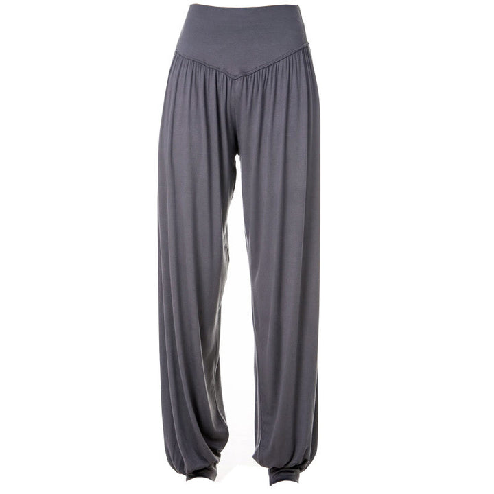 Buddha Stones Solid Color Modal Yoga Dance Long Harem Pants