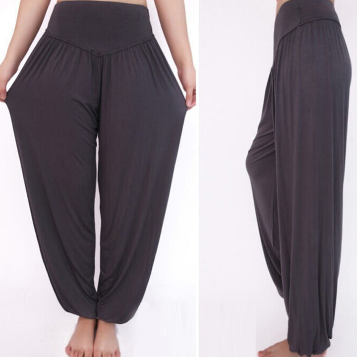 Buddha Stones Solid Color Modal Yoga Dance Long Harem Pants