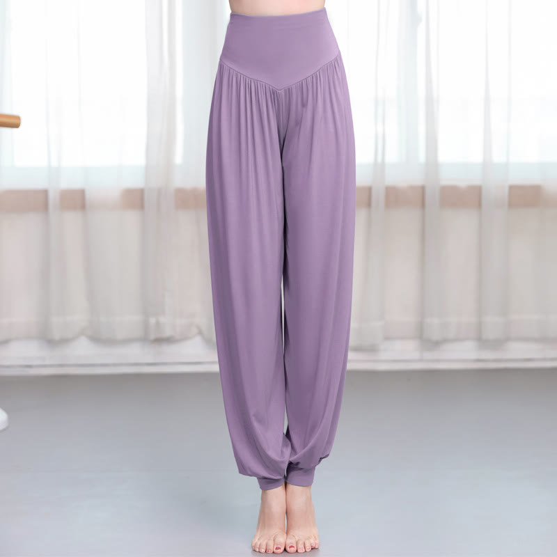 Buddha Stones Plain Color Loose Modal Yoga Dance Harem Pants