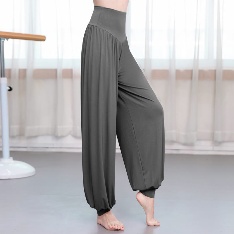 Buddha Stones Plain Color Loose Modal Yoga Dance Harem Pants