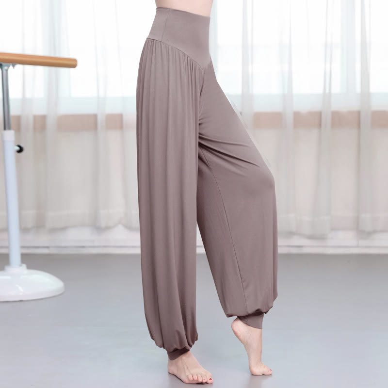 Buddha Stones Plain Color Loose Modal Yoga Dance Harem Pants