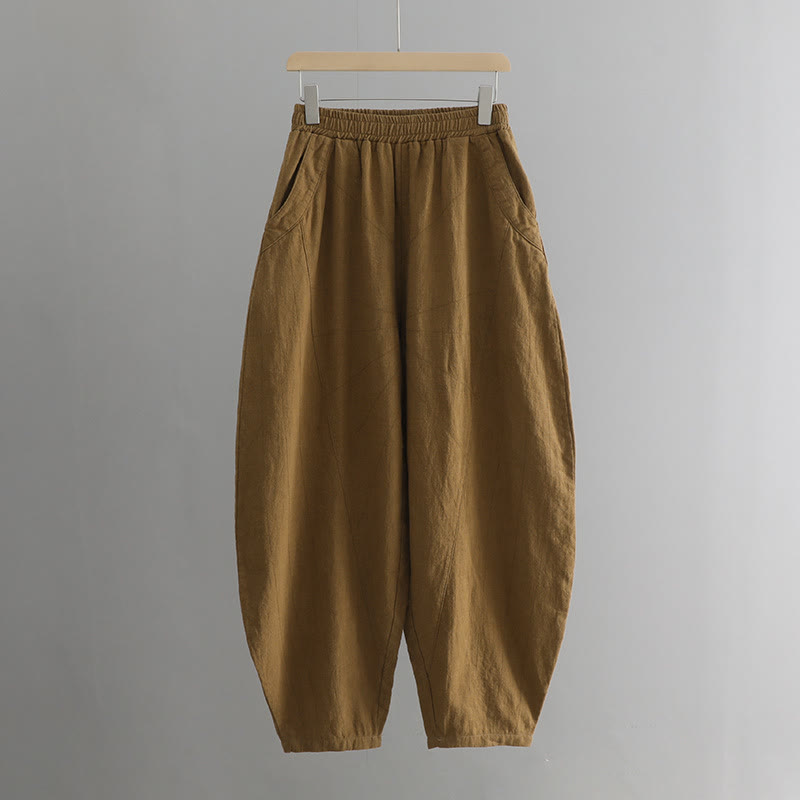 Buddha Stones Solid Color Loose Yoga Harem Pants With Pockets - image 43