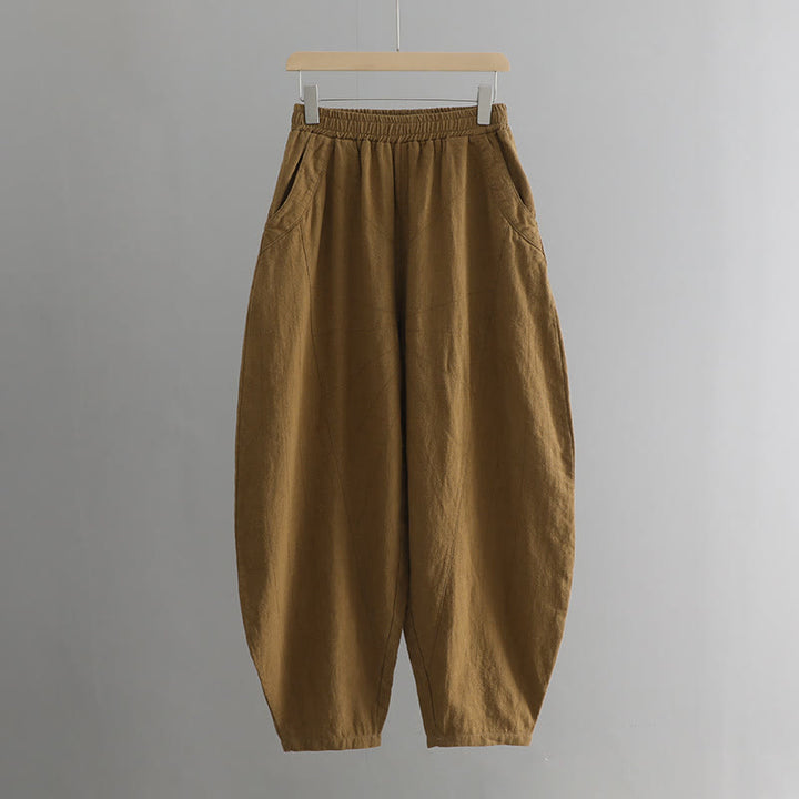 Buddha Stones Solid Color Loose Yoga Harem Pants With Pockets - image 43