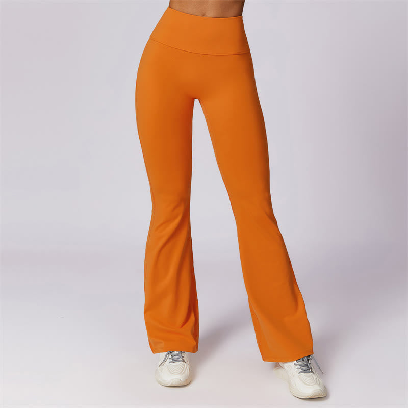 Buddha Stones High Waist Flare Pants For Sports Fitness Yoga