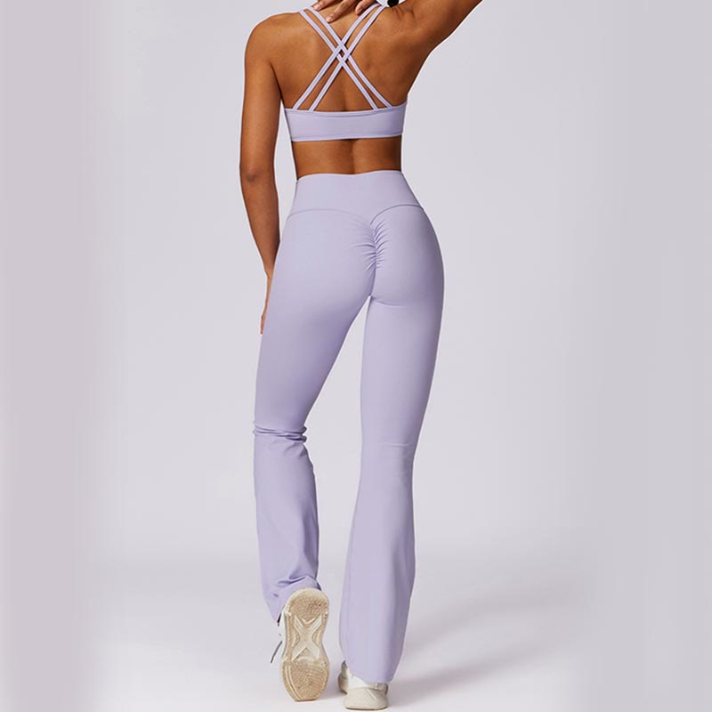 Buddha Stones High Waist Flare Pants For Sports Fitness Yoga