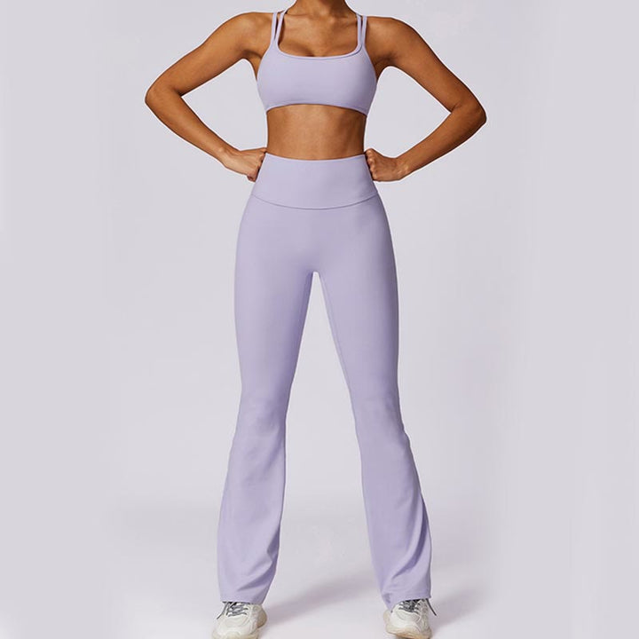 Buddha Stones High Waist Flare Pants For Sports Fitness Yoga