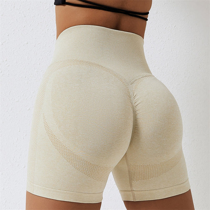 Buddha Stones Women Seamless Sports Fitness High Waist Yoga Workout Shorts