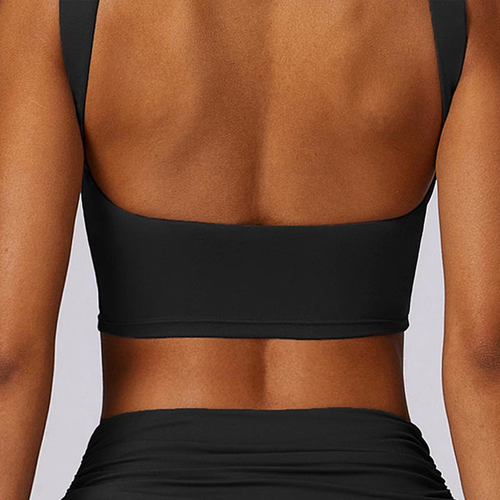 Buddha Stones Sleeveless Backless Strap Tank Top Bra Flared Pants Sports Fitness Yoga - image 33