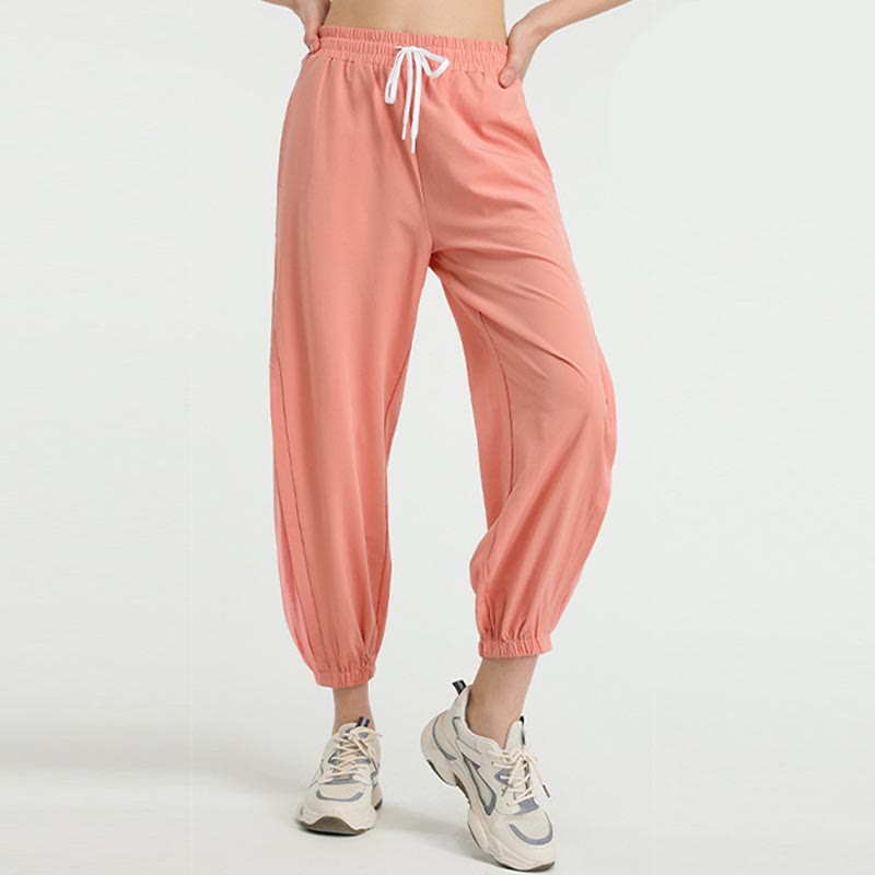 Buddha Stones High Waist Loose Fitness Yoga Sports Track Pants With Pockets - Pink - US8-10，UK/AU12-14，EU40-42 (XL)  - image 11