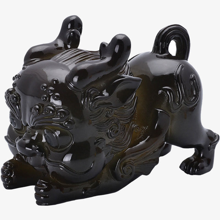 Buddha Stones Color Changing Small PiXiu Ingot Resin Tea Pet Wealth Home Figurine Decoration - image 4