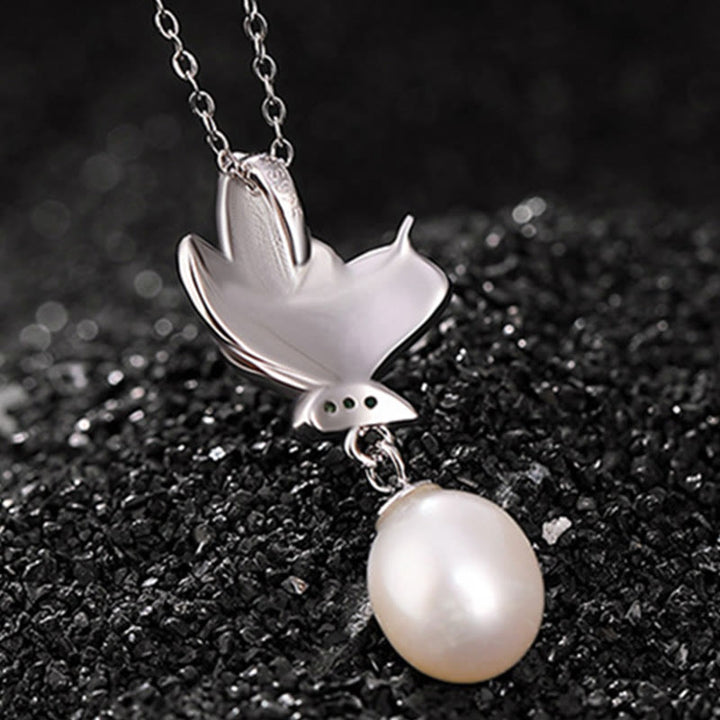 Buddha Stones 925 Sterling Silver Pearl Butterfly Healing Necklace Pendant Earrings Ring - image 3